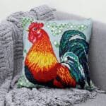 Coussin canevas coq